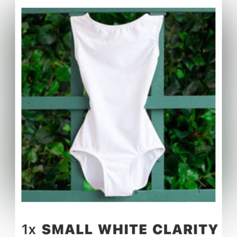 Luckyleo - Pure White Clarity Leotard sz small